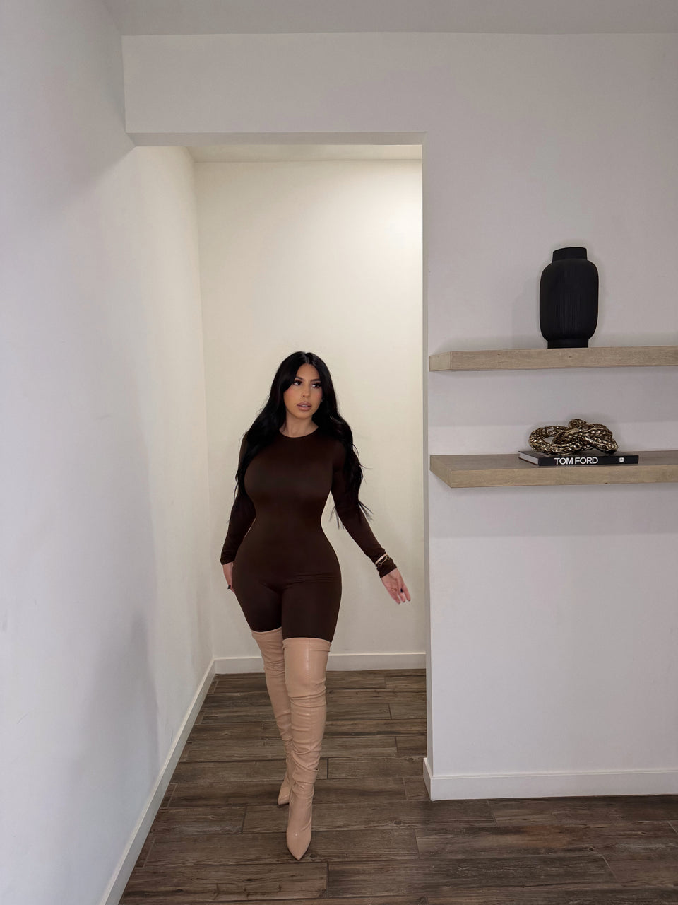 Treat Me Right Jumpsuit - Brown