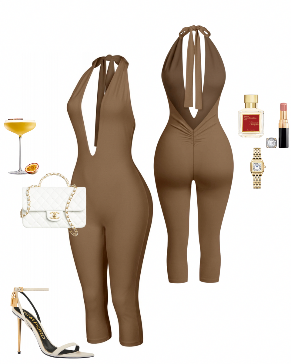 Deep Sensation Jumpsuit - Mocha
