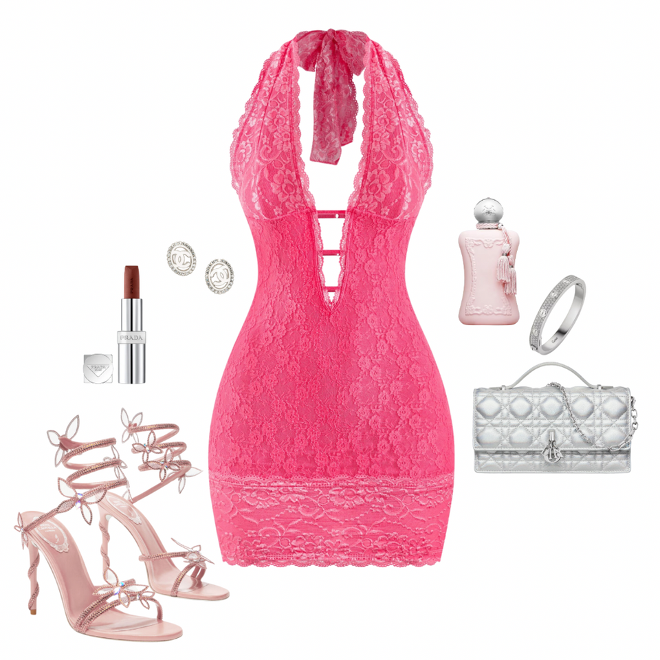 Porsha Dress Hot Pink