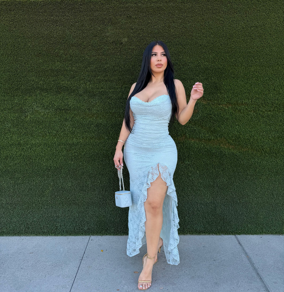 Ethereal Whisper Dress - Light Blue