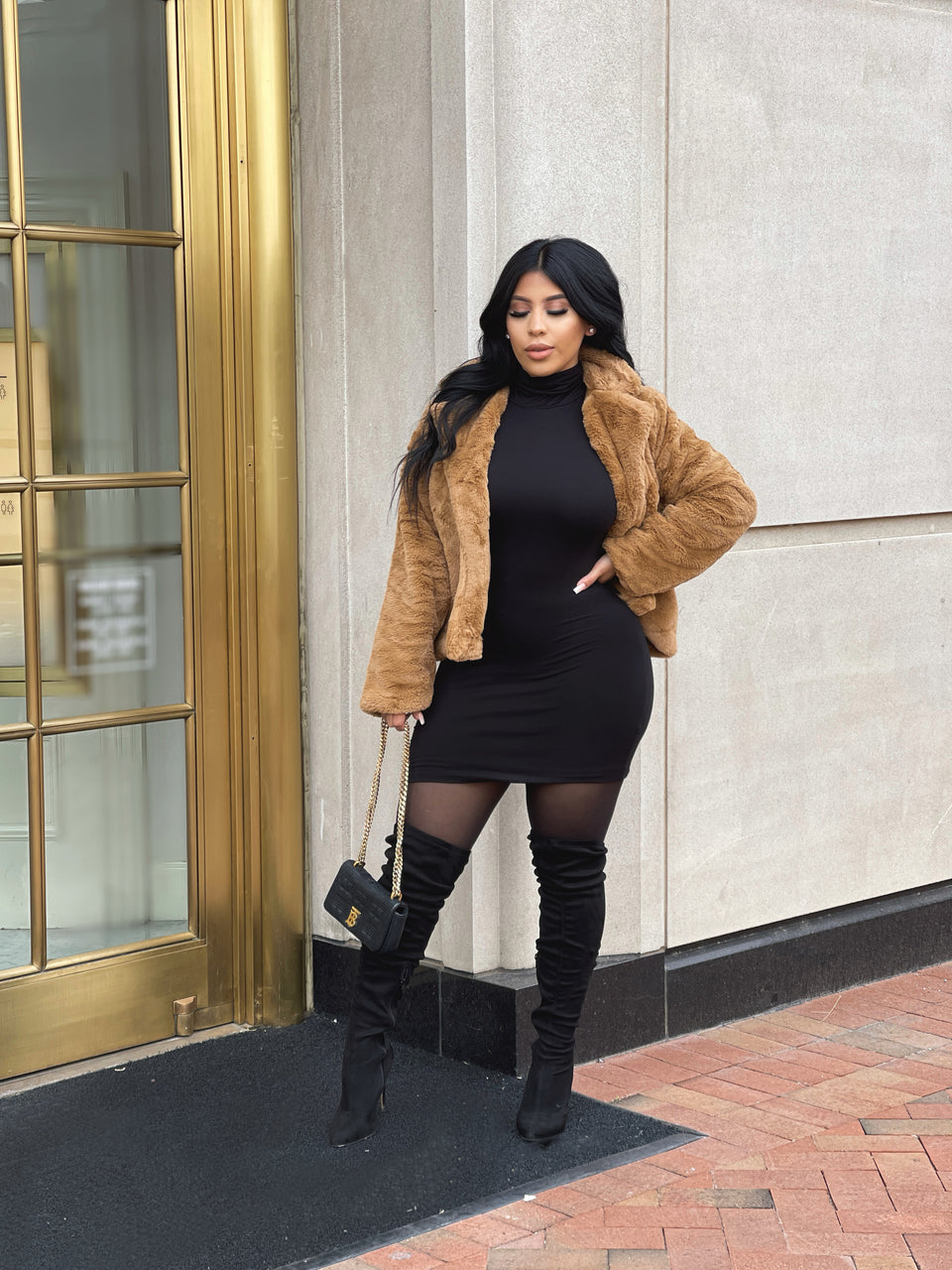 Cute & Warm Dress - Black