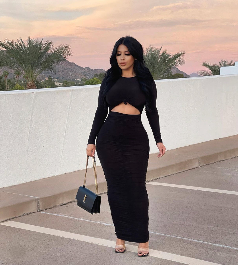 Take Over Control Dress - Black