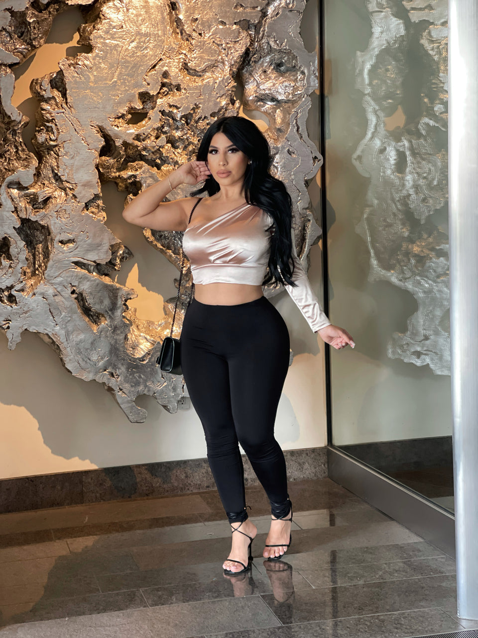 Satin Love Top - Champagne