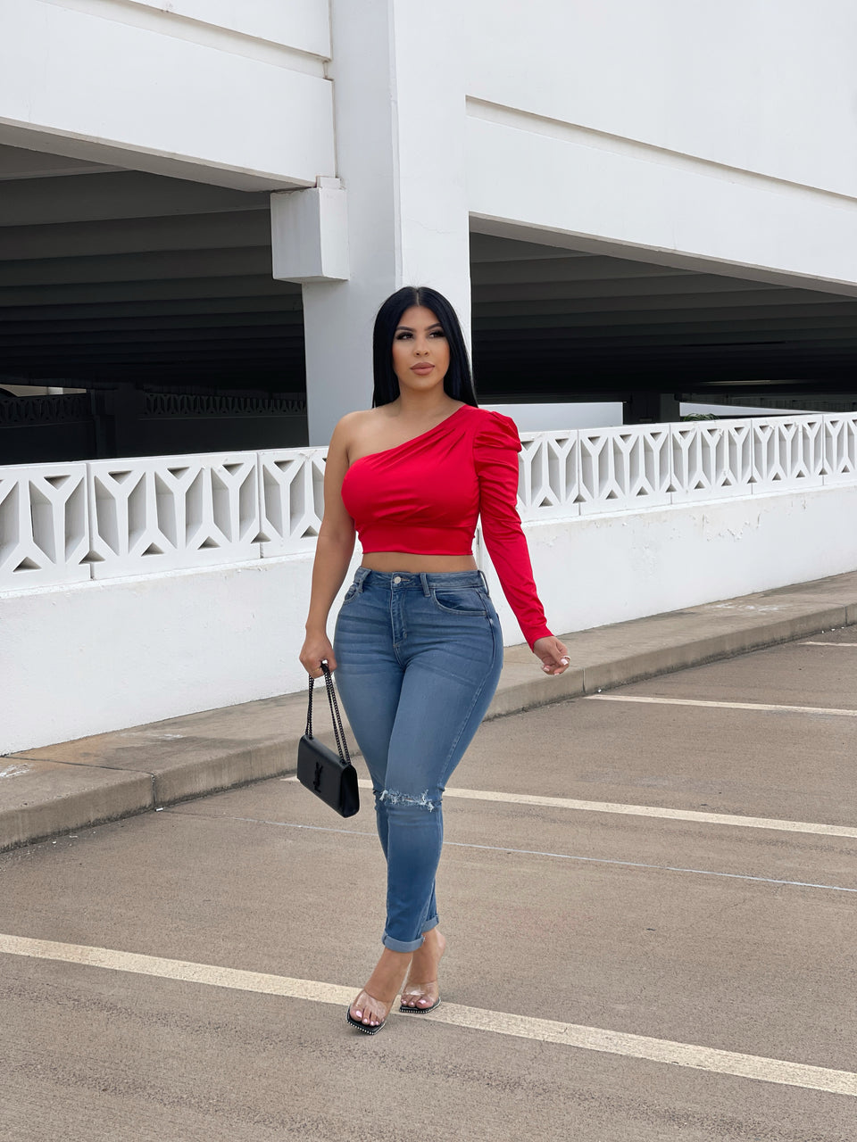 Satin Love Top - Red