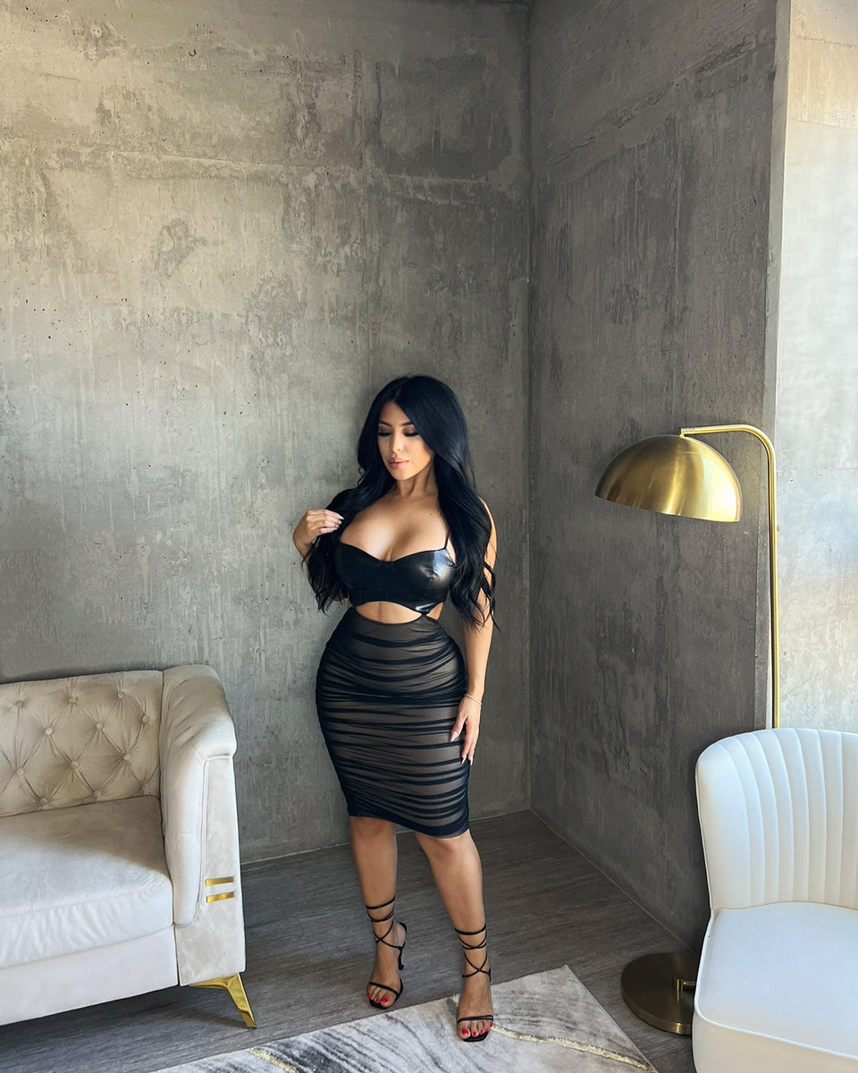 Kardash Dress - Black Nude