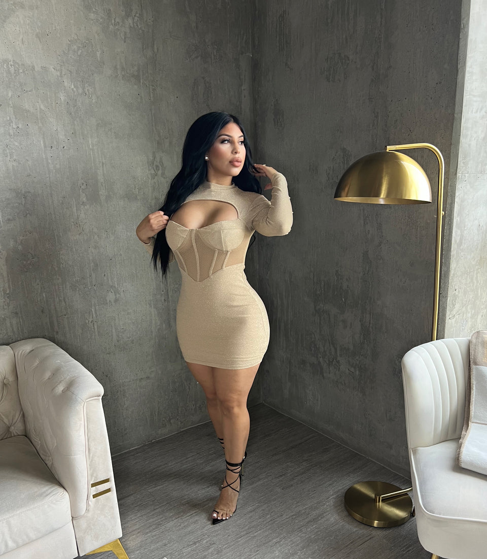 Popping Champagne Dress