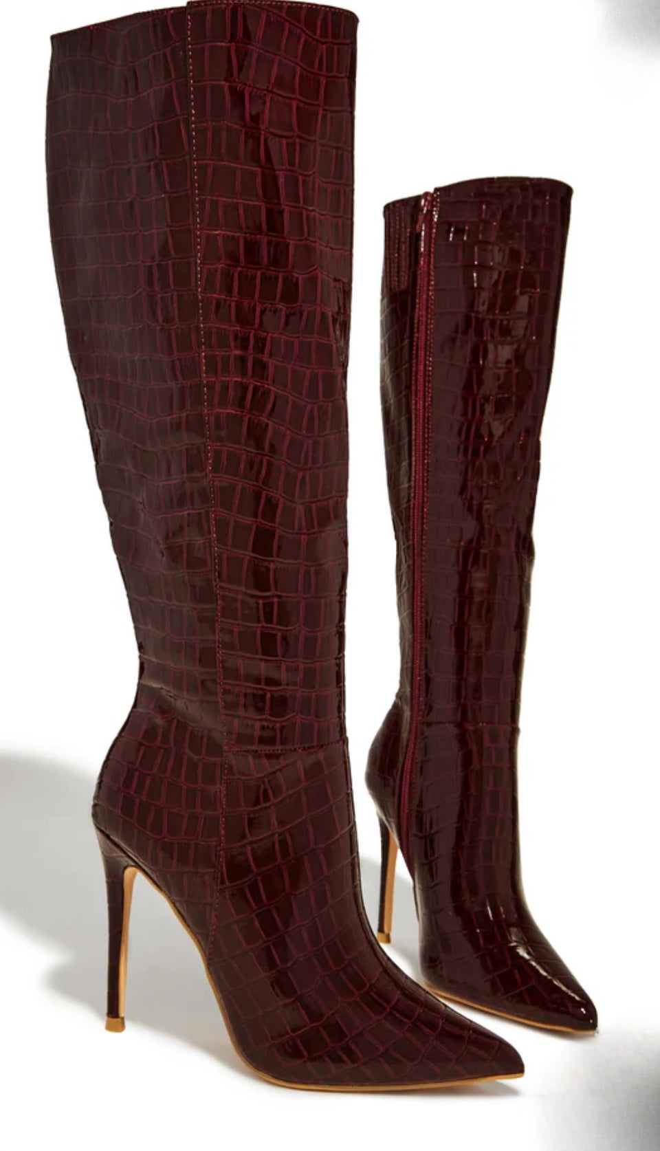 GIULIANA KNEE HIGH BOOT - CHERRY