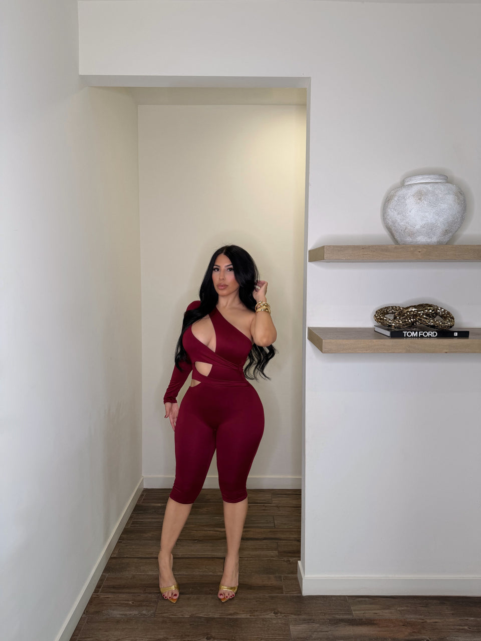 Anouk Jumpsuit - Burgundy