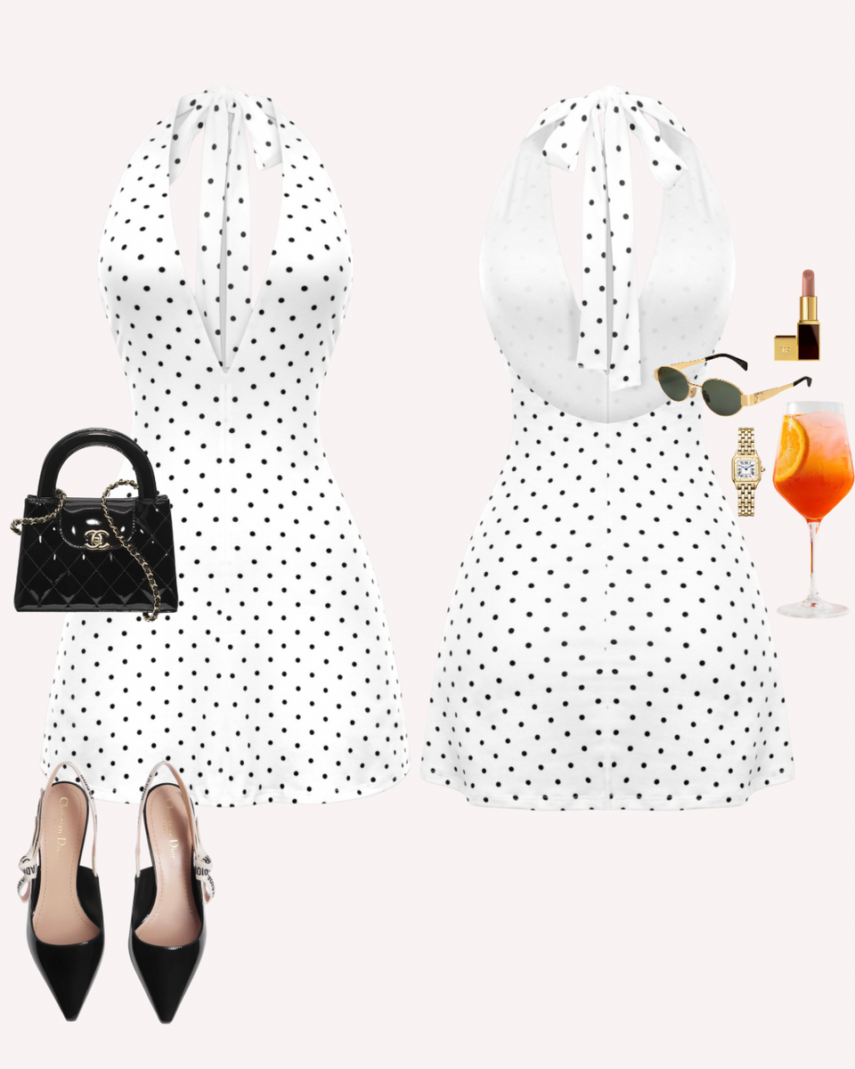 Cévolie Polka Dot Dress