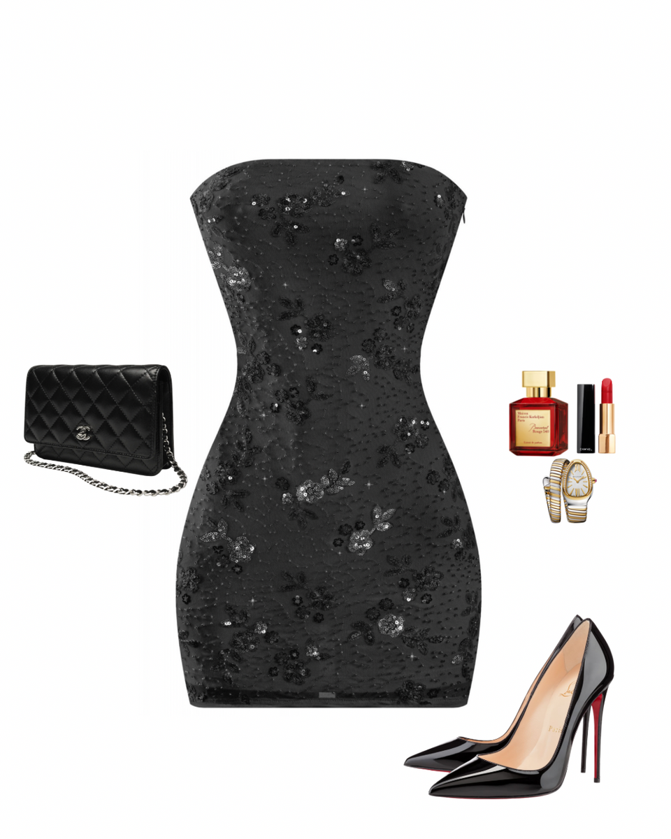 Noir Petal Dress