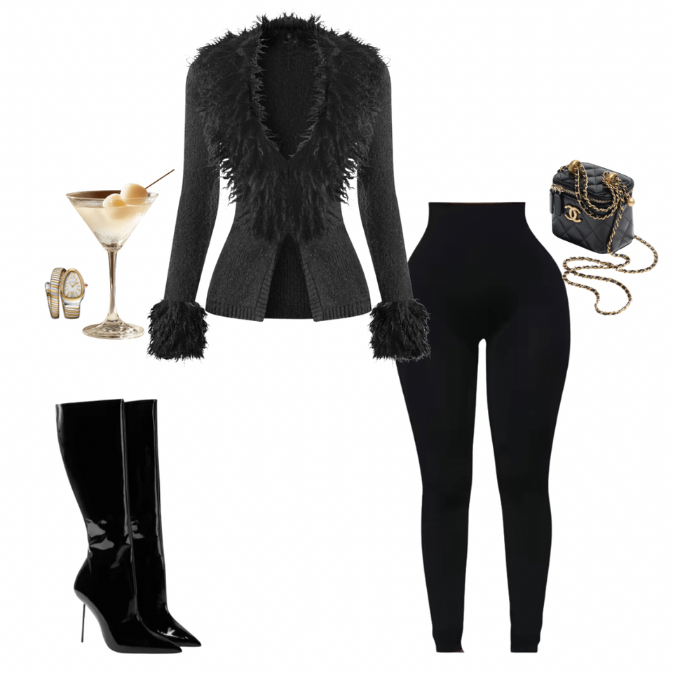 Katana Fur Cardingan Sweater