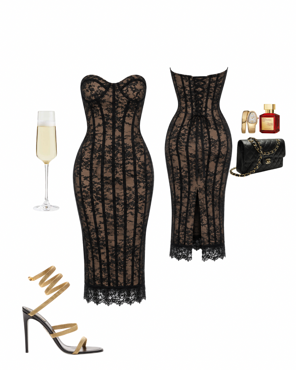 Exclusive Taste Midi Dress - Black